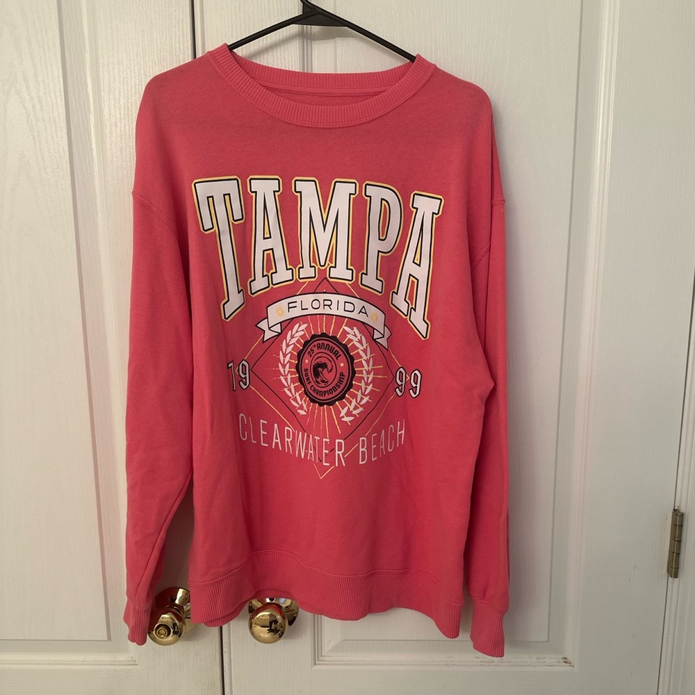 Hot pink Tampa hollister crewneck size small